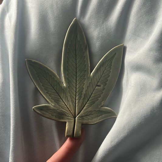 Pressed Cannabis pottery